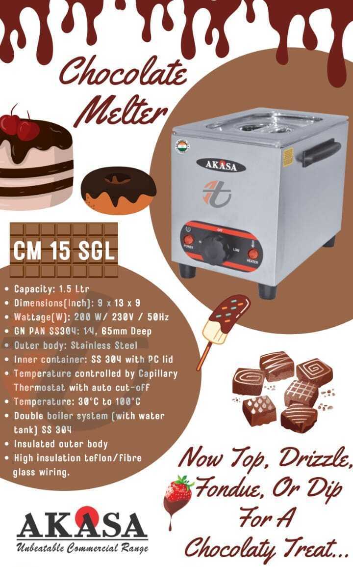 Electric Chocolate Melter Model CM - 15 SGL