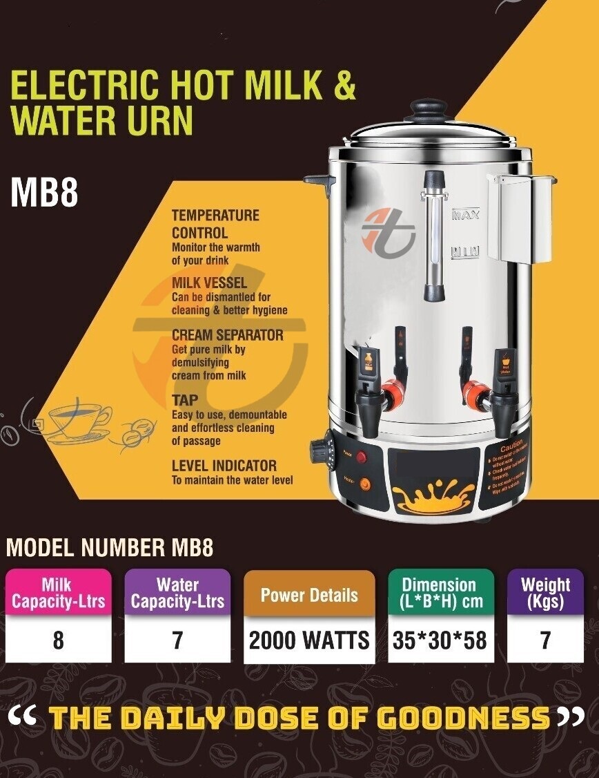 Hot Milk and Water Urn MB-8