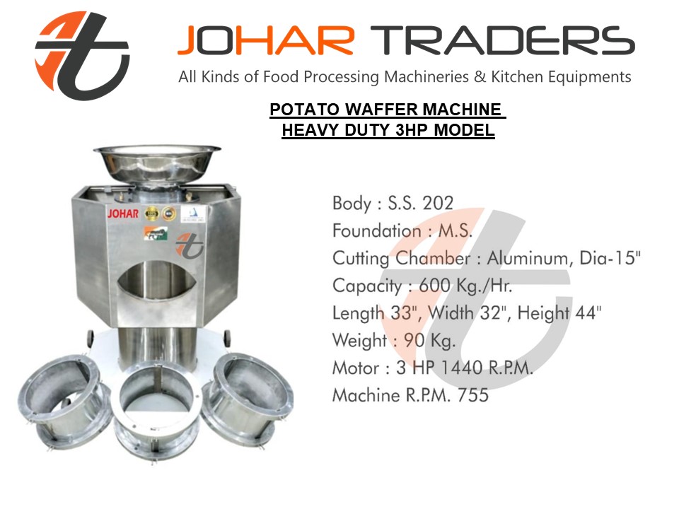 Potato Waffer Machine 3hp Heavy