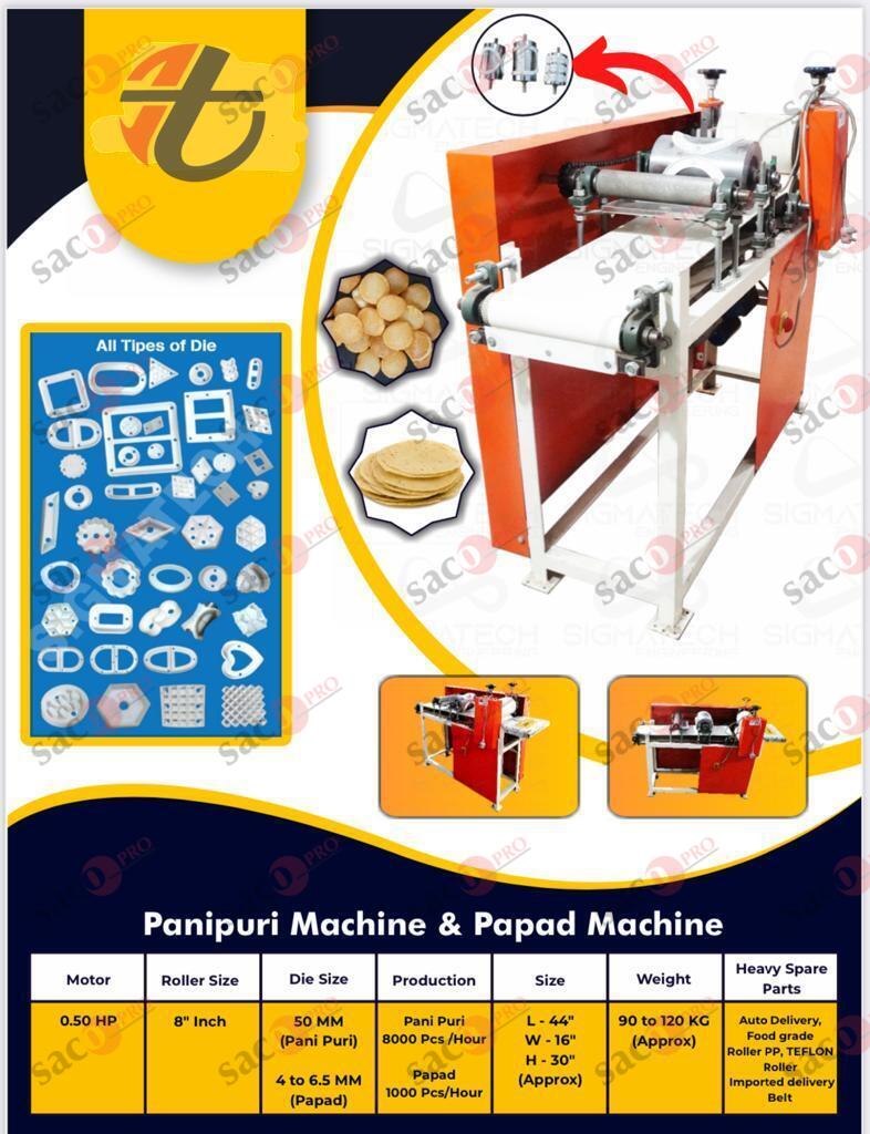 Pani Puri / Papad Making Machine