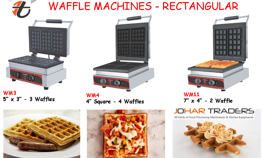 Rectangular Waffle Maker Machine