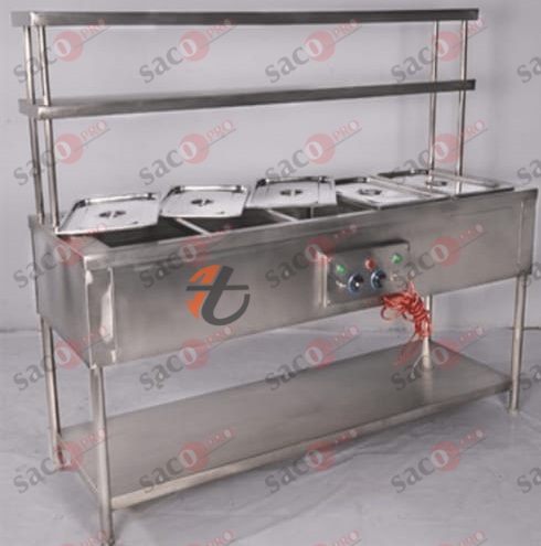 Bain Marie with Overhead Shelf